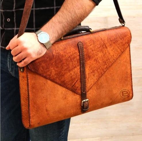 Leather Laptop Sling Bag