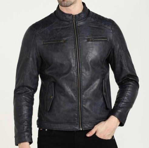 Mens Leather Motorcycle Jacket