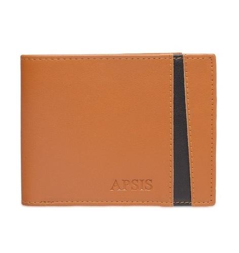 Men Tan Solid Two Fold Wallet