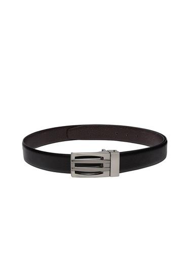 Apsis Men Black & Brown Textured Formal Belt