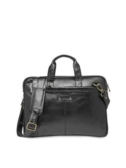 Unisex Black Solid Laptop Bag