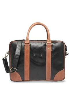 Unisex Black Solid Laptop Bag