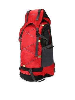 Unisex Red & Black Colourblocked Rucksack