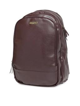 Unisex Brown Solid Backpack