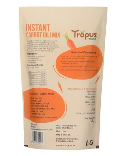 Instant carrot idli mix