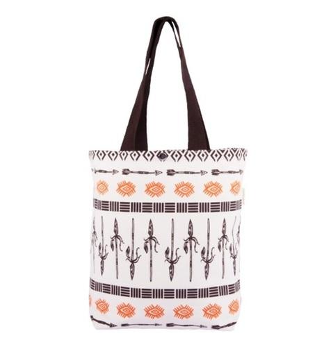 Tribal - Button-Tote Bag