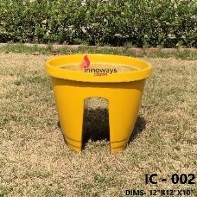 FRP RAILING PLANTER SIZE - 12''X12''X10''