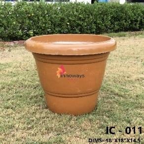 FRP ROUND PLANTER SIZE- 18''X18''X14''