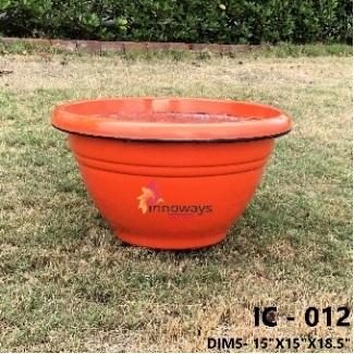 FRP ROUND PLANTER SIZE-15''X15''X18''