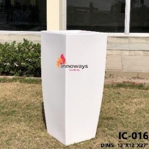 FRP SQUARE PLANTER SIZE- 12''X12''X27''