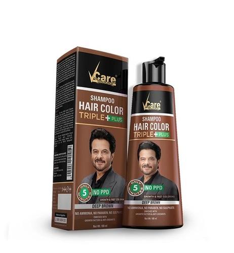 VCARE SHAMPOO HAIR COLOR TRIPLE PLUS, BROWN