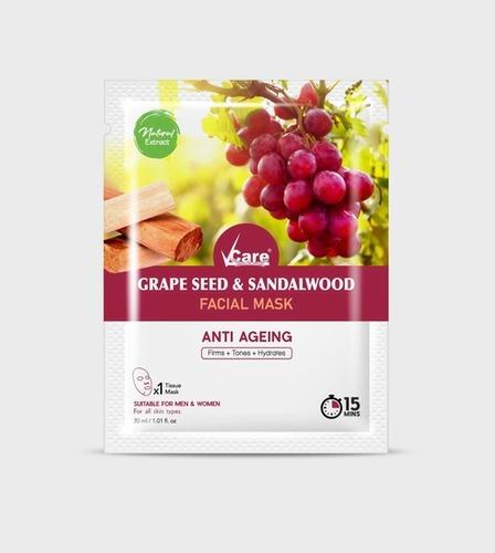 VCARE GRAPE SEED & SANDALWOOD SHEET MASK