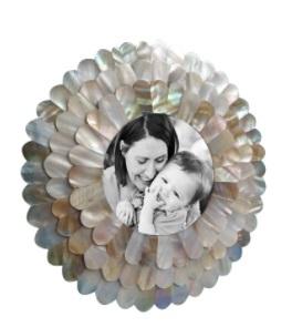 Round Frame in Mother of Pearl