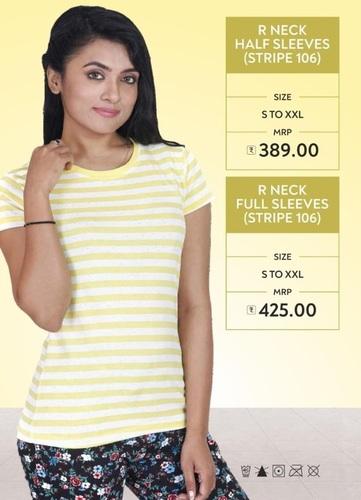 R Neck Half Sleeves (Stripe 106)