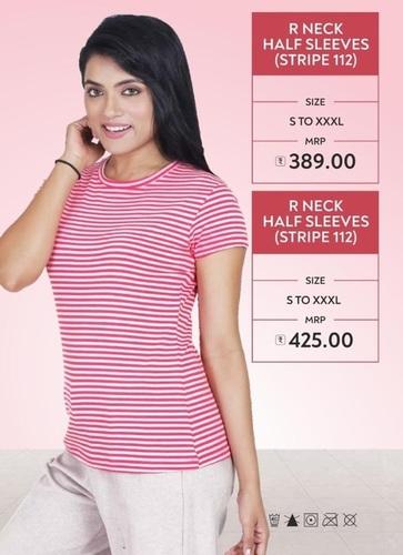 R Neck Half Sleeves (Stripe 112)