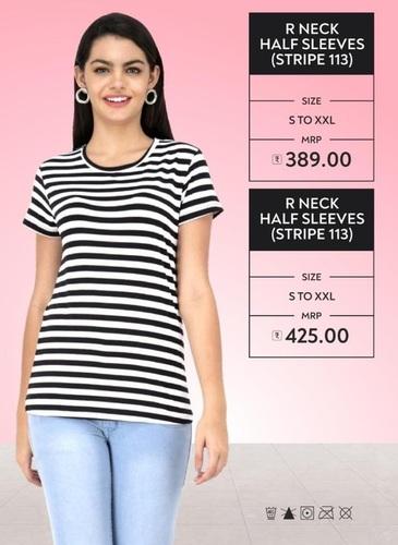 R Neck Half Sleeves (Stripe 113)