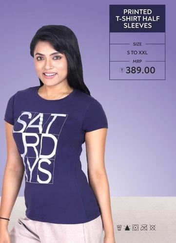 Printed T-Shirt Half Sleeves