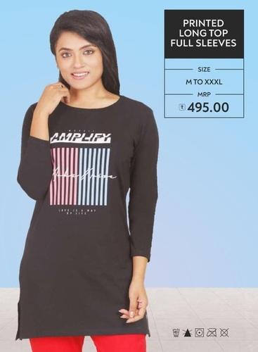 Printed Long Top Full Sleeves