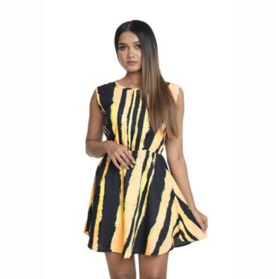 Premium Crepe Fabric Die Print Western Dress