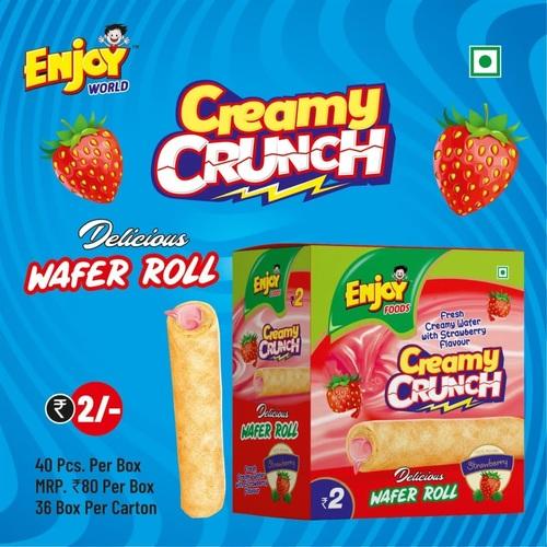 Strawberry wafers roll