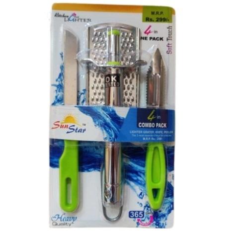 Gas Lighter Grater And Knife Set