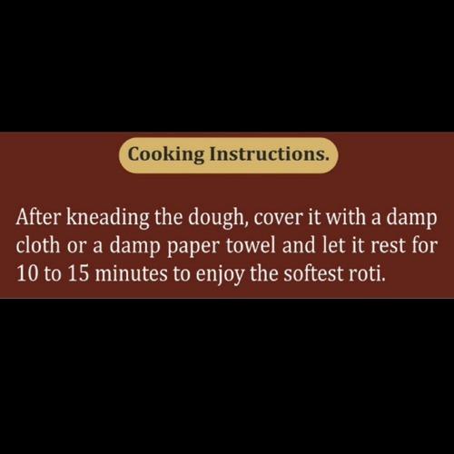 Kesar Gold Sehori Sharbati Atta - COOKING INSTRUCTION