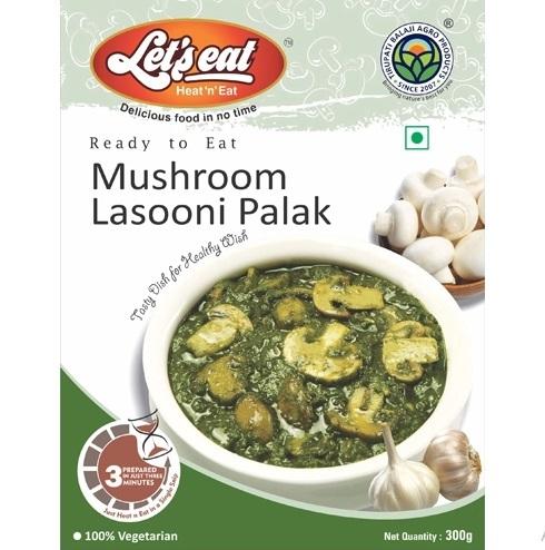 300 gm Mushroom Lasooni Palak