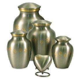 Large Paw Prints Classic Pewter Pet Cremation Urn - Engravable			