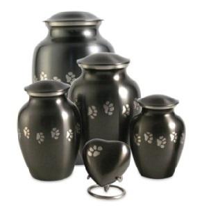 Large Paw Prints Classic Slate Pet Cremation Urn - Engravable		