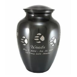 Large Paw Print Pet Cremation Urn - Engravable