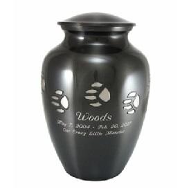 Large Paw Print Pet Cremation Urn - Engravable