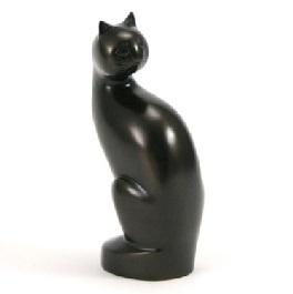 Antique Bronze Tall Cat Cremation Urn		