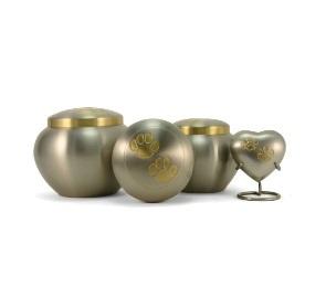  Brass Odyssey Paw Print Pet Cremation Urn			