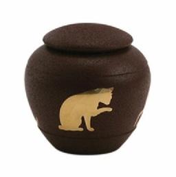 Sienna Silhouette Cat Cremation Urn		
