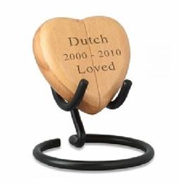 Complete Me Lightwood Heart Pet Keepsake Box	