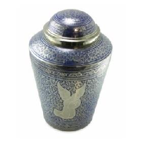 Silver Angel Brass Cremation Urn		