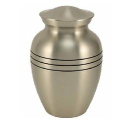 Extra Small Classic Pewter Finish Brass Pet Cremation Urn - Case of 18 Urns		