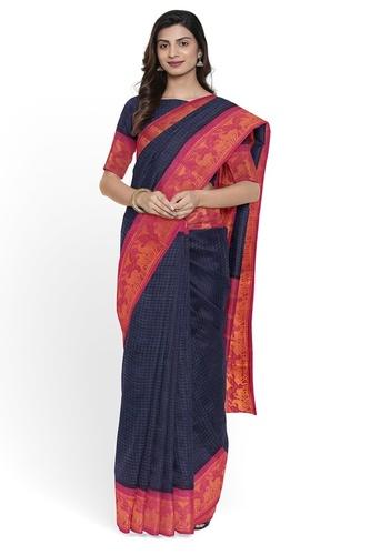 Madurai Sungudi Sarees with Double side Jari Border MSS 005