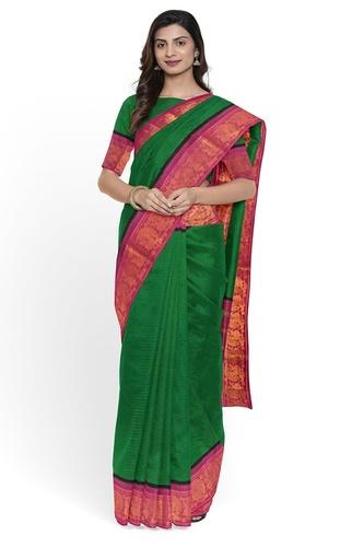 Madurai Sungudi Sarees with Double side Jari Border MSS 024