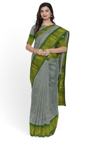 Madurai Sungudi Saree with Double side Jari Border - MSS021