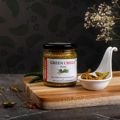 Homemade Green Chilli Pickle 