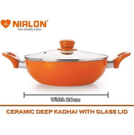 Nirlon Aluminium Ceramic Induction Base Kadai