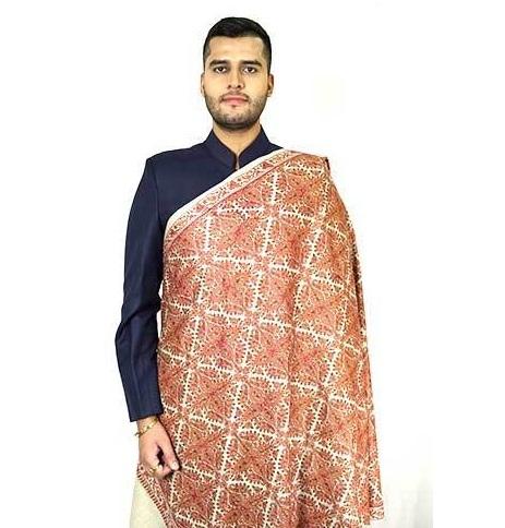 100x200cm Kashmiri Embroidered Jama Shawl