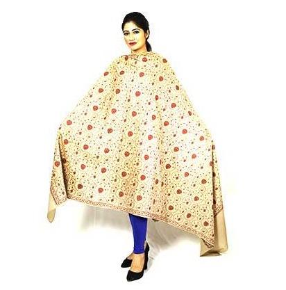 100x200cm Jaal Kashmiri Embroidered Wool Shawl