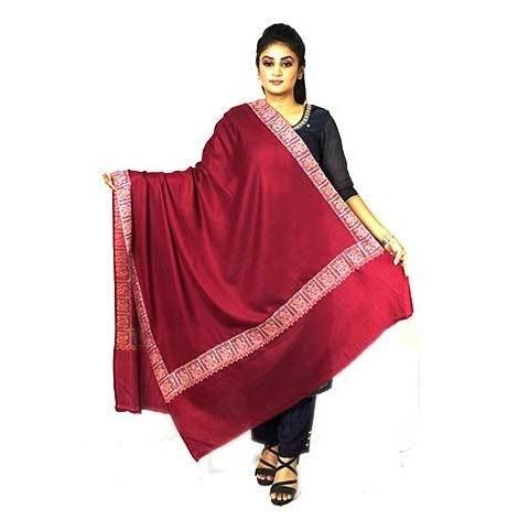 100 x 200 Cm Daur Embroidered Wool Shawl