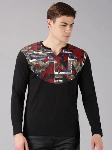UrGear printed Round Neck Black T-Shirt