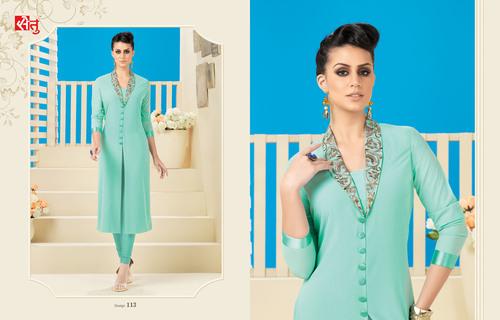 Designer Light  Green Kurti