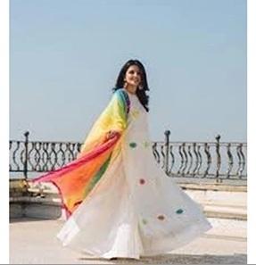 Ladies Long Kurti With Skirt And Dupatta