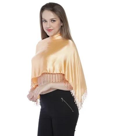 100% Satin Beaded fringes Ruhana Top / Coverup