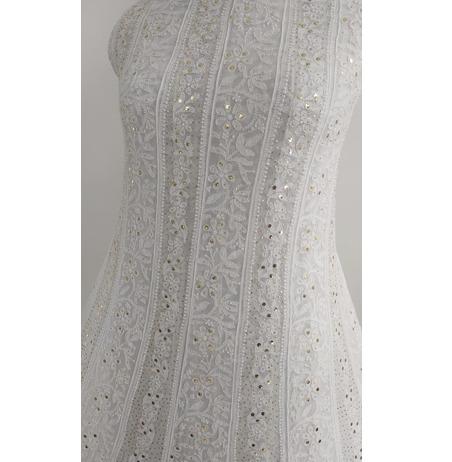 Lucknowi Chikankari Anarkali Collection Viscose Fabric